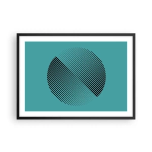 Plakat i sort ramme - Cirklen - en geometrisk variation - 70x50 cm