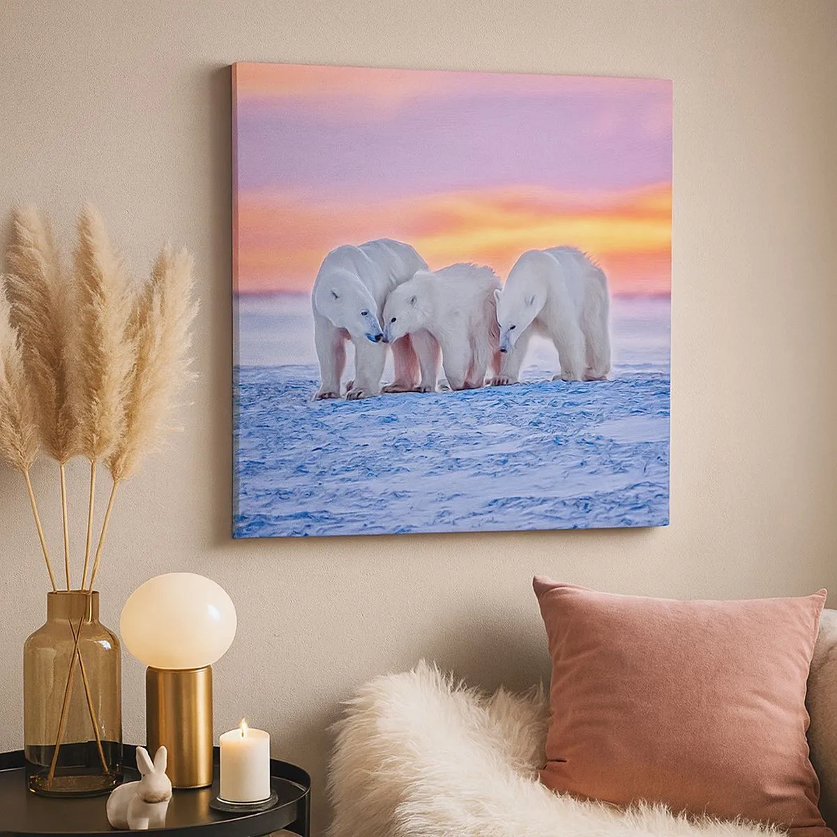 Lærredstryk - Billede på lærred - Familievarme er nok - 30x30 cm