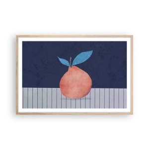 Plakat i ramme af lyst egetræ - Konveksitet og plan - 91x61 cm