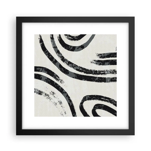 Plakat i sort ramme - Halvt stoppet - 30x30 cm