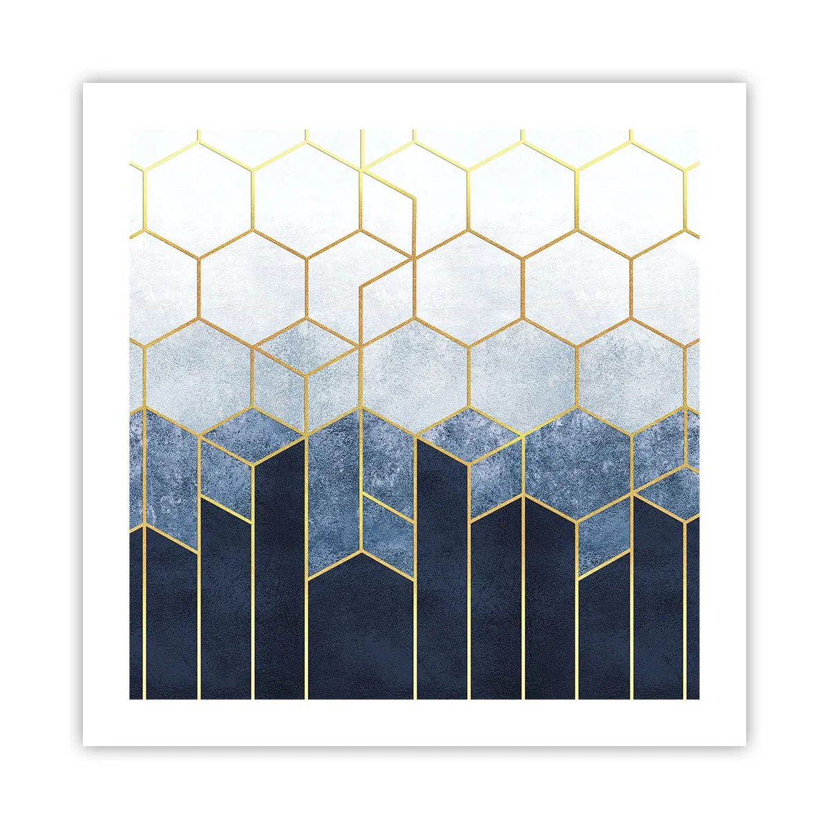 Plakat - Komposition i synkoperet rytme - 50x50 cm