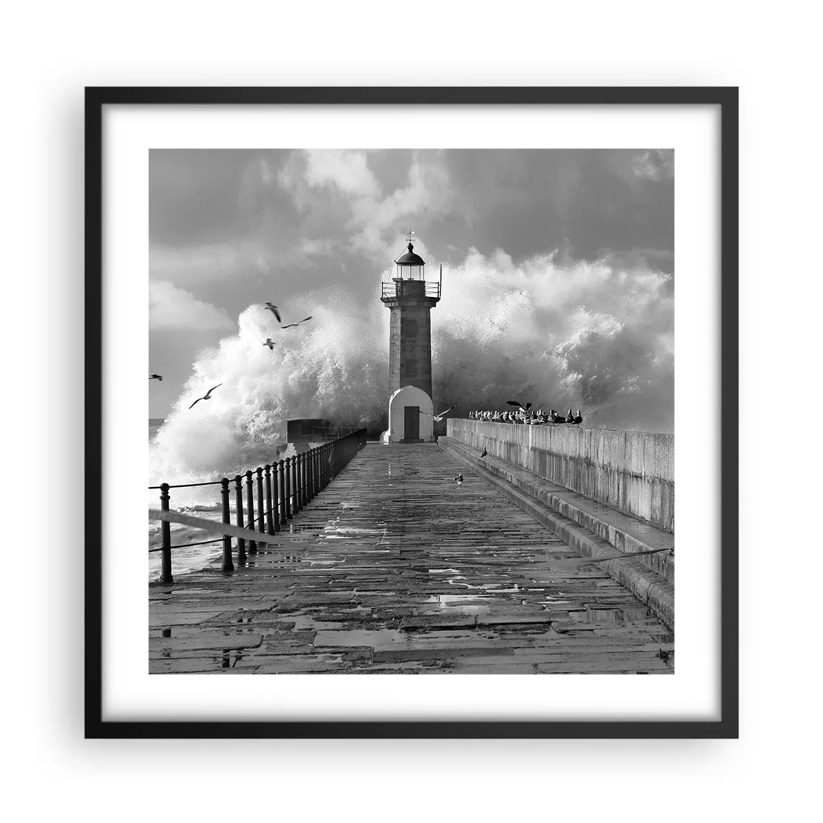 Plakat i sort ramme - Frygtløs - 50x50 cm