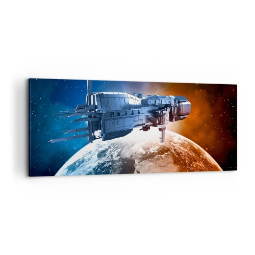 Lærredstryk - Billede på lærred - Forsigtig observatør - 100x40 cm