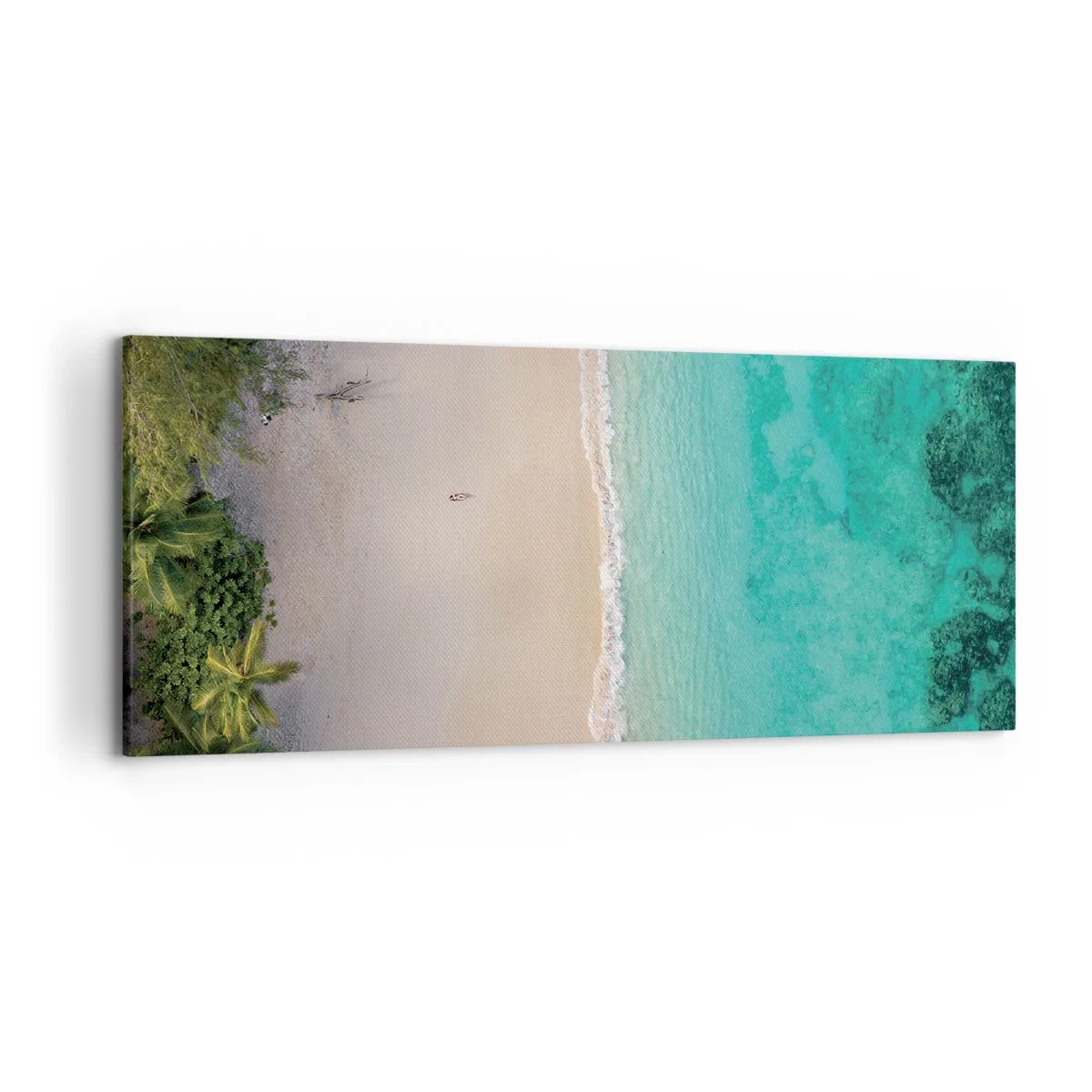 Lærredstryk - Billede på lærred - Paradis strand - 120x50 cm