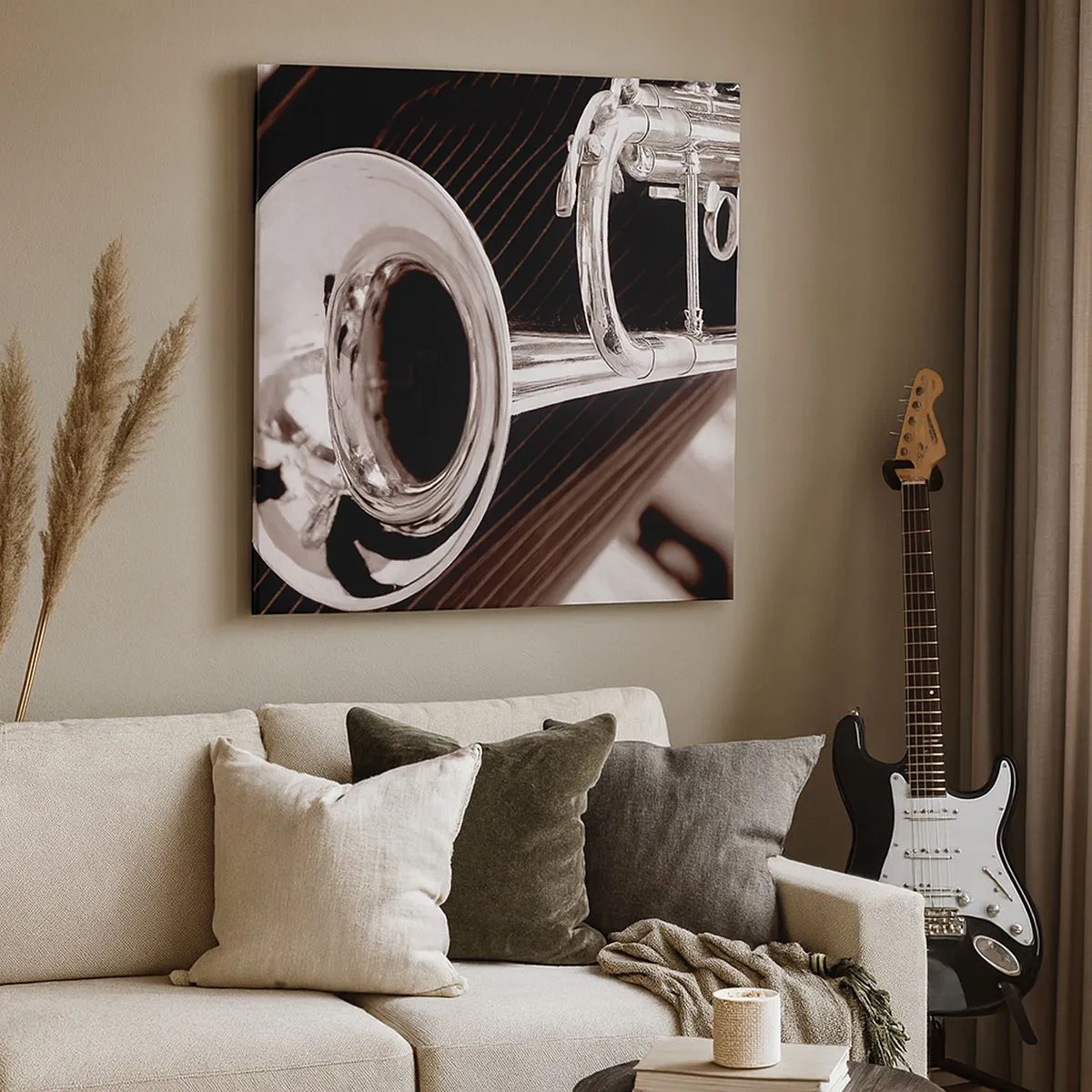 Lærredstryk - Billede på lærred - En musikalsk rejse til 1930'erne. - 30x30 cm