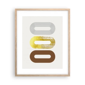 Plakat i ramme af lyst egetræ - Åhhh! - 40x50 cm