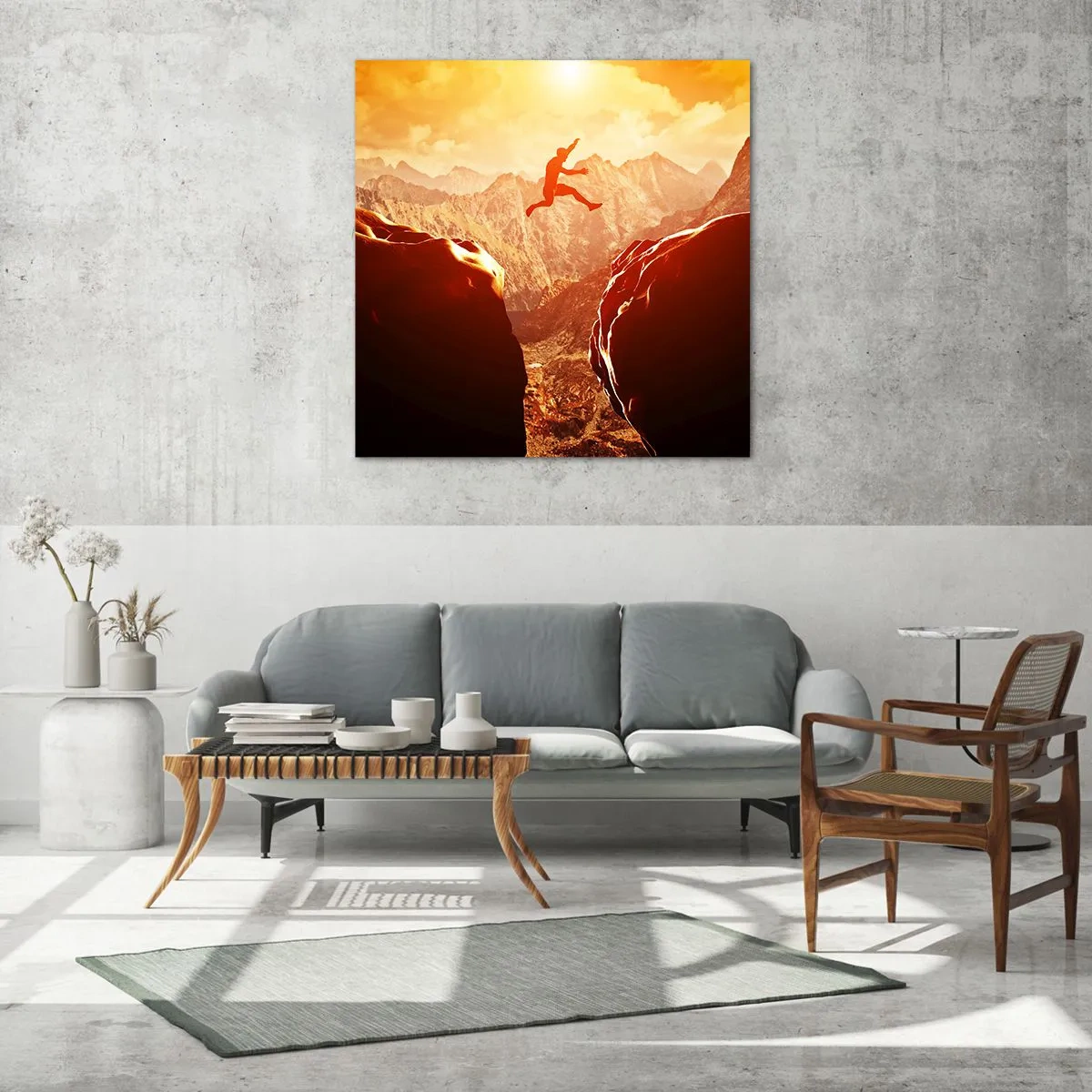 Billede på glas - Overskridelse af grænser - 40x40 cm