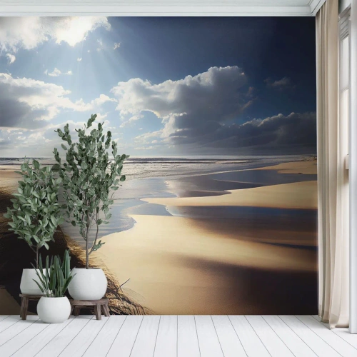 Fototapet Premium Sand - Strand, vild strand - Strand, Hav, Klitter - 500x350 cm