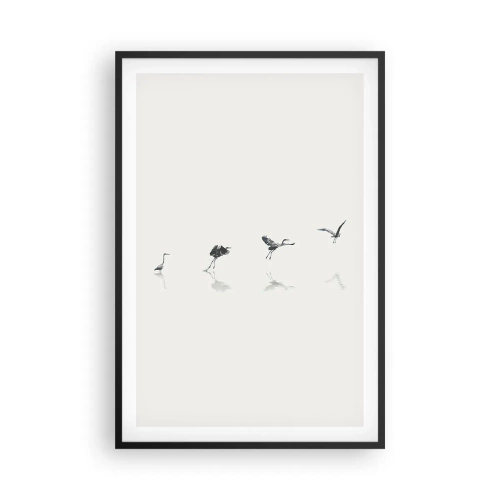Plakat i sort ramme - Fire enkle trin - 61x91 cm