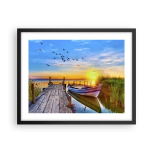 Plakat i sort ramme - Farvel, indtil i morgen - 50x40 cm