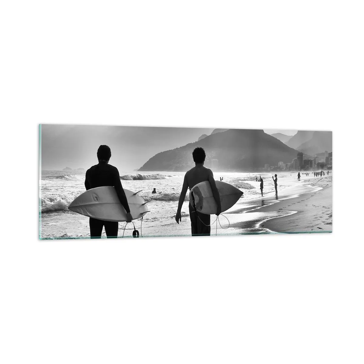 Billede på glas - Samba til én bølge - 90x30 cm