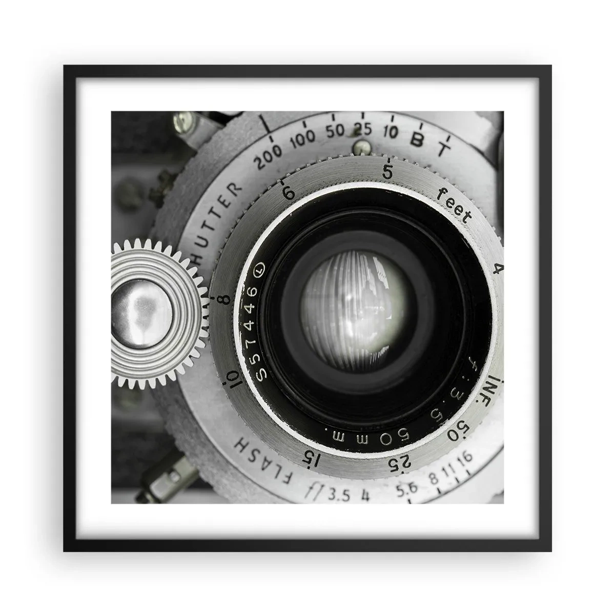 Plakat i sort ramme - Historien om Hollywood - 50x50 cm