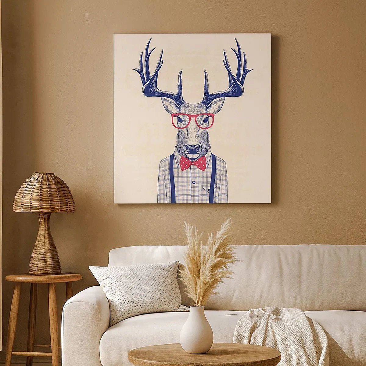 Lærredstryk - Billede på lærred - Et underholdende ekstravaganza - 30x30 cm