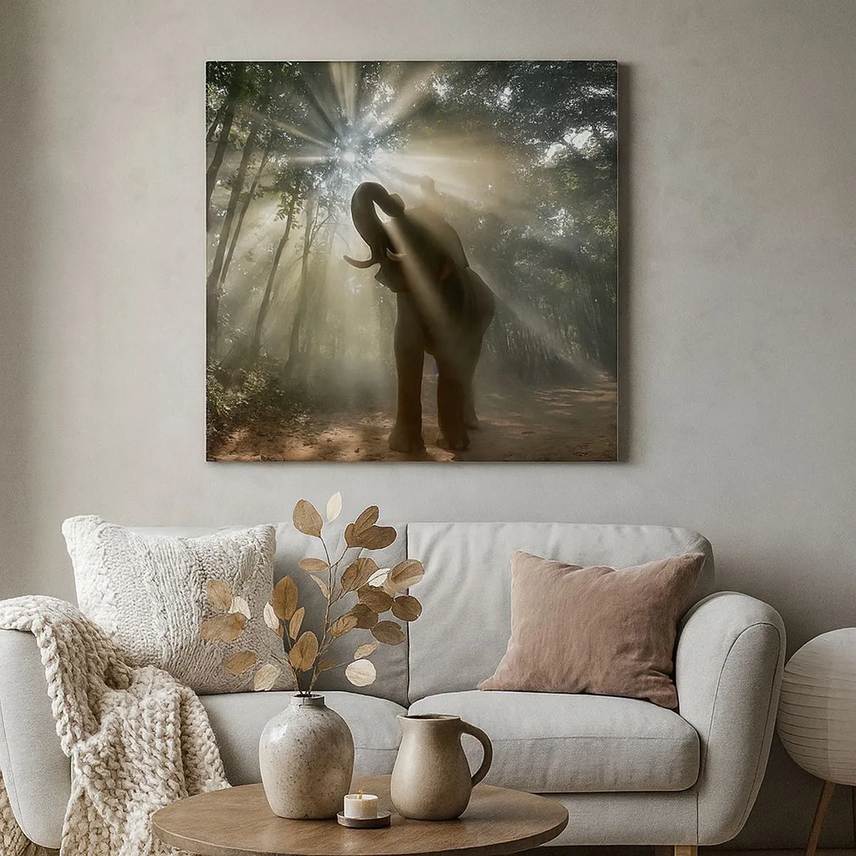 Lærredstryk - Billede på lærred - Under en lykkelig stjerne - 30x30 cm