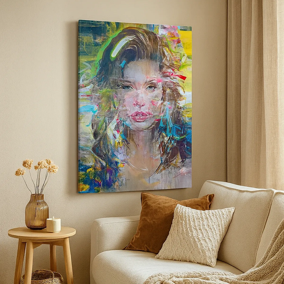 Lærredstryk - Billede på lærred - Bag lufttæppet - 50x70 cm