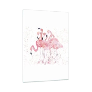Billede på glas - Lyserød ansambl - 50x70 cm