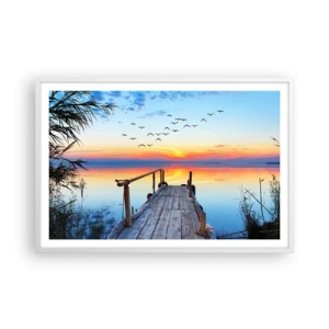 Plakat i hvid ramme - Tid til at tage tilbage... - 91x61 cm