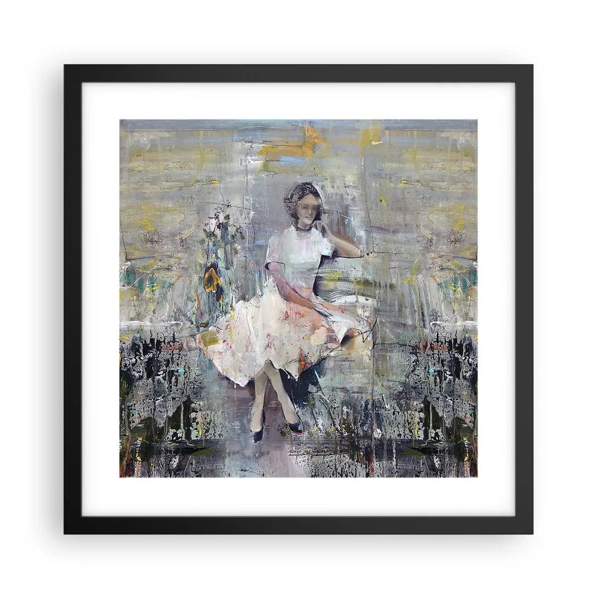 Plakat i sort ramme - Klassisk og moderne - 40x40 cm