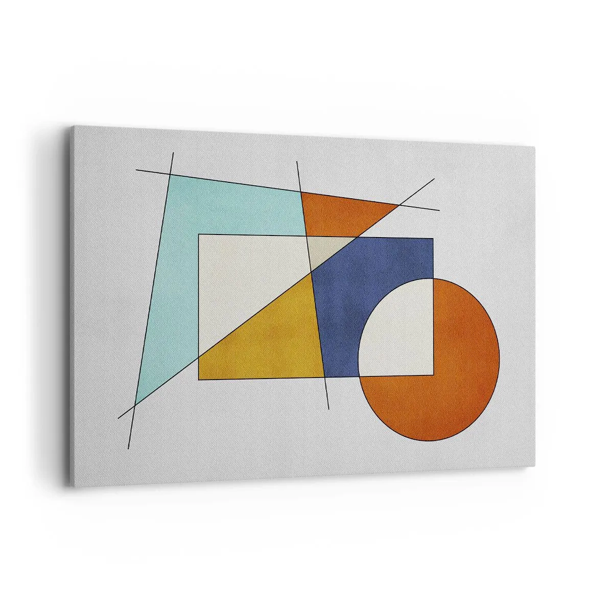 Lærredstryk - Billede på lærred - Abstraktion: modernistisk leg - 120x80 cm