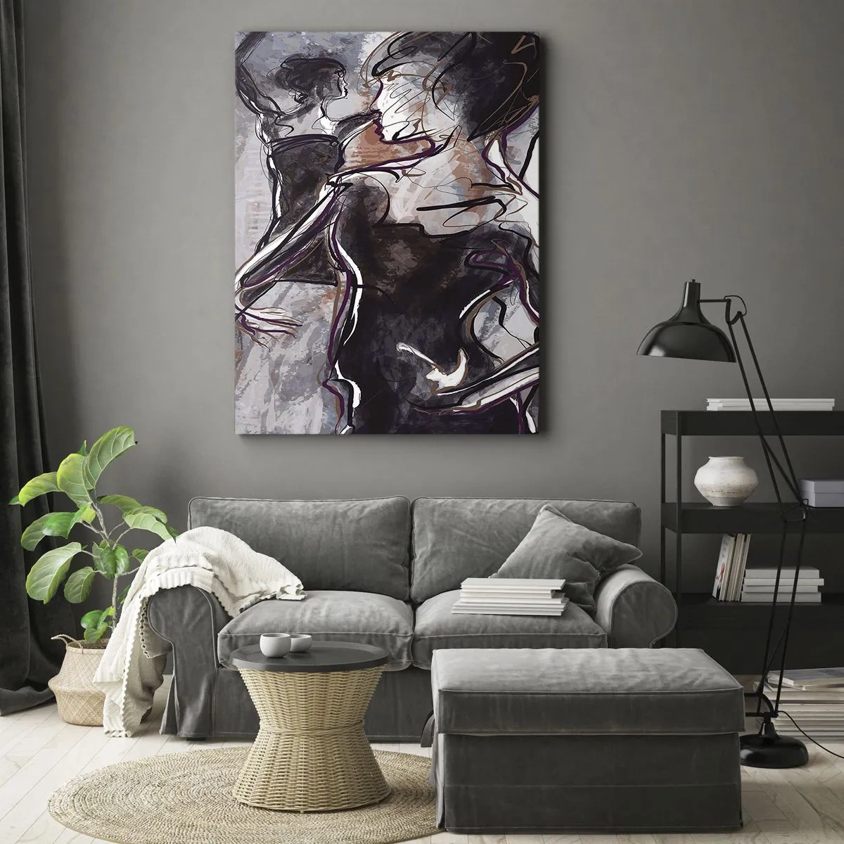 Lærredstryk - Billede på lærred - Opløses i musikken - 50x70 cm