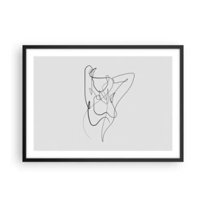 Plakat i sort ramme - Virkelig, hvad er du for en person... - 70x50 cm