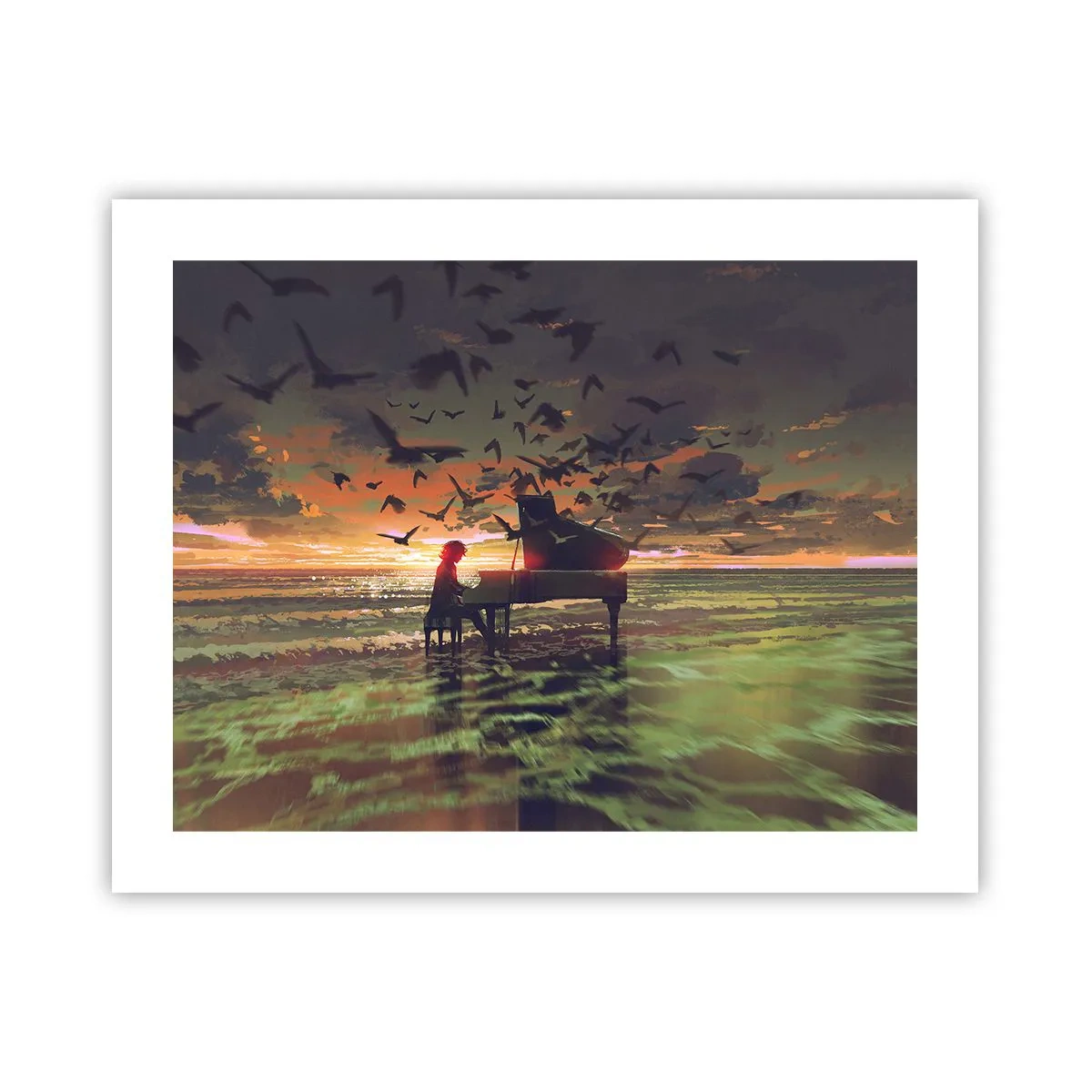 Plakat - Koncert for klaver og bølger - 50x40 cm