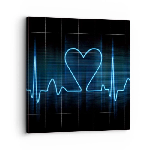 Lærredstryk - Billede på lærred - I hjertets rytme - 30x30 cm