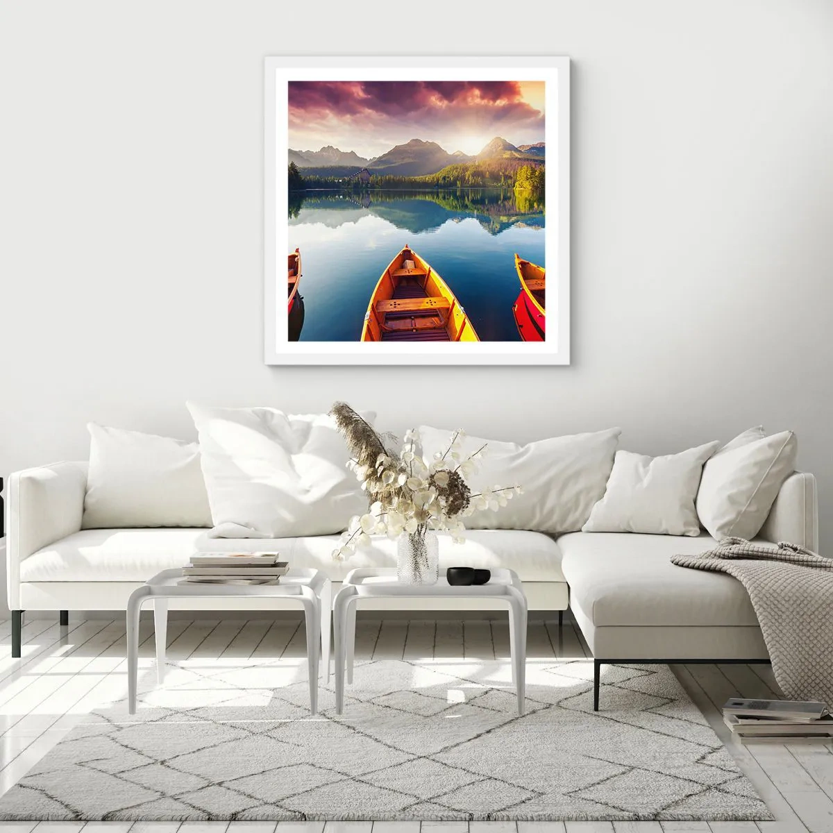 Plakat i hvid ramme - Intet imod naturen - 30x30 cm