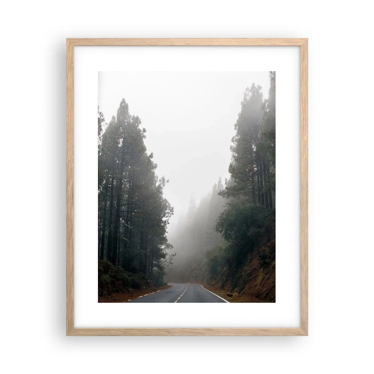 Plakat i ramme af lyst egetræ - En fortælling om en magisk skov - 40x50 cm