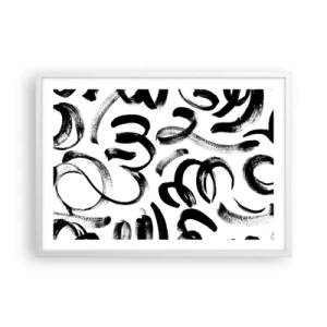 Plakat i hvid ramme - I sort og hvidt - 70x50 cm