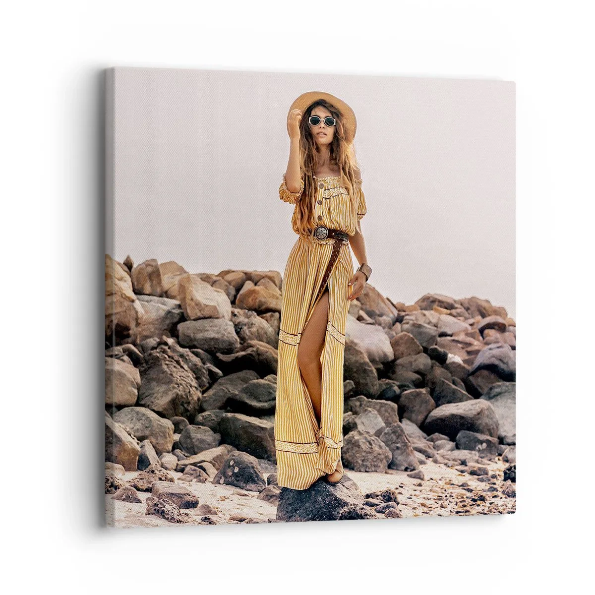 Lærredstryk - Billede på lærred - Magien ved sten - 30x30 cm