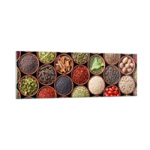 Billede på glas - Alle verdens smage - 90x30 cm