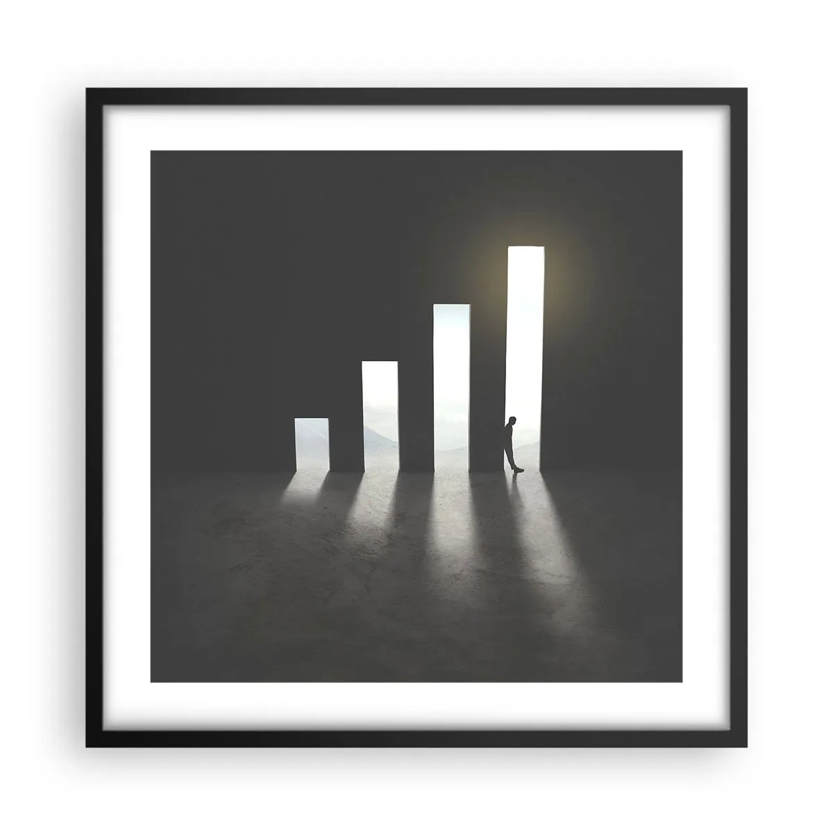 Plakat i sort ramme - Succes - et indtryk - 50x50 cm