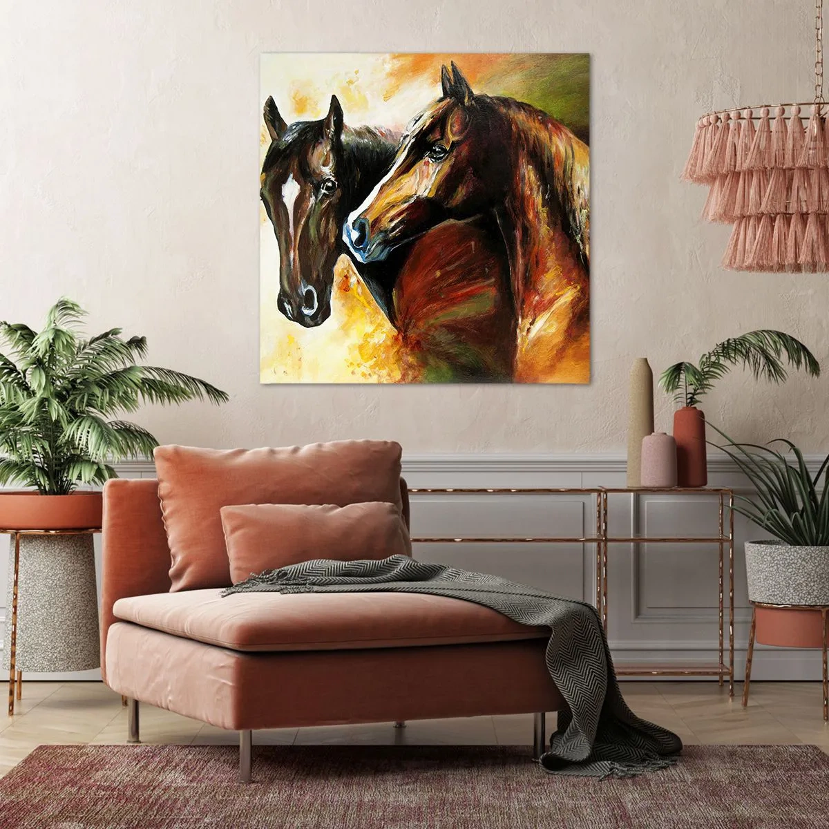 Lærredstryk - Billede på lærred - Dobbelt så charmerende - 40x40 cm