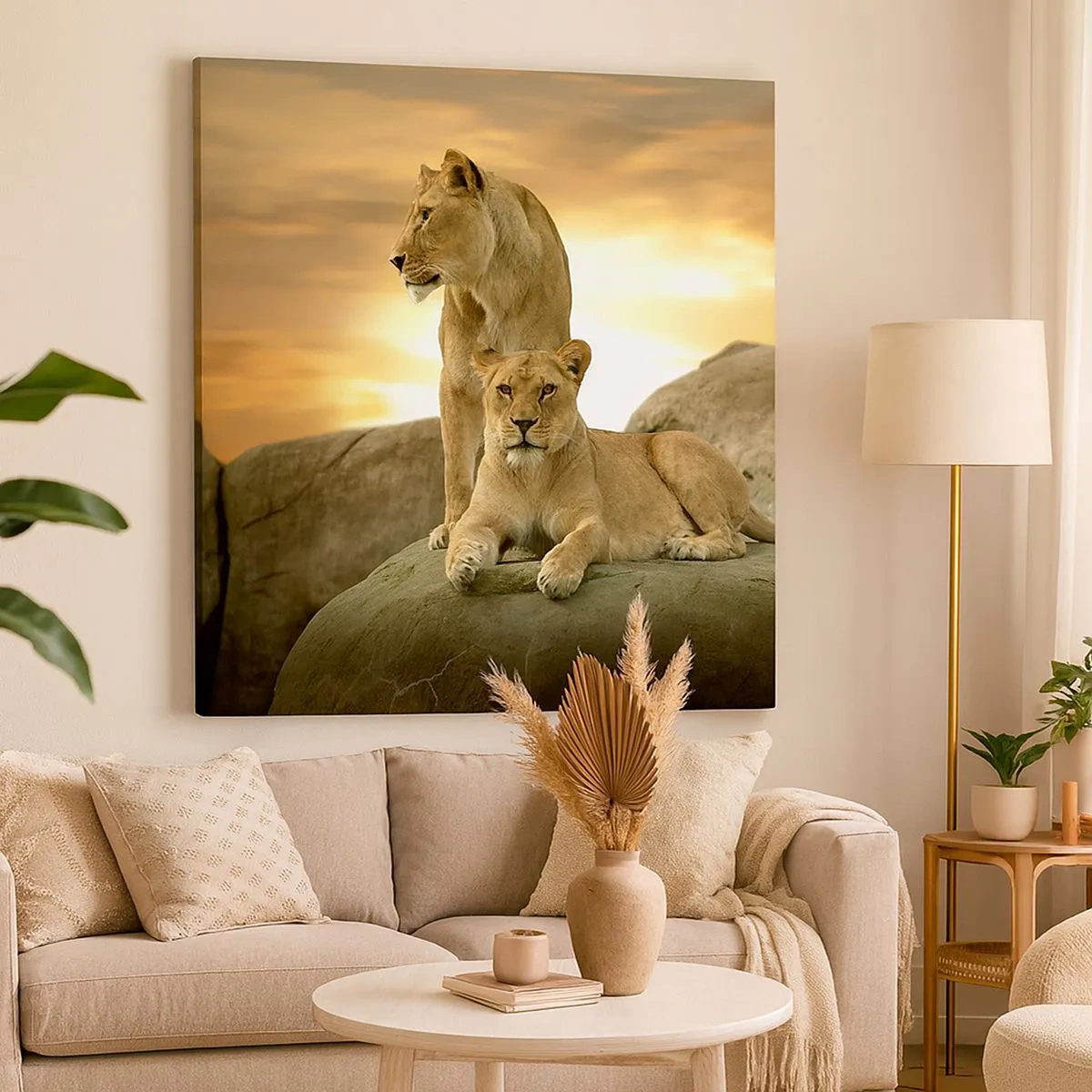 Lærredstryk - Billede på lærred - Kongelig majestæt - 30x30 cm