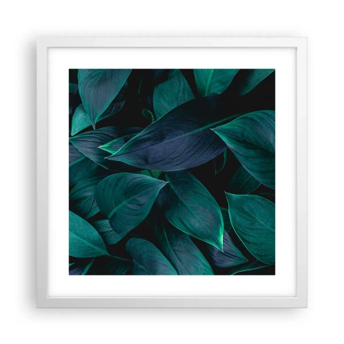 Plakat i hvid ramme - Grønt i sig selv - 40x40 cm
