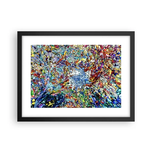 Plakat i sort ramme - Dråbe af farvet glas - 40x30 cm