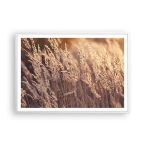 Plakat i hvid ramme - Klar til at byde efteråret velkommen - 100x70 cm