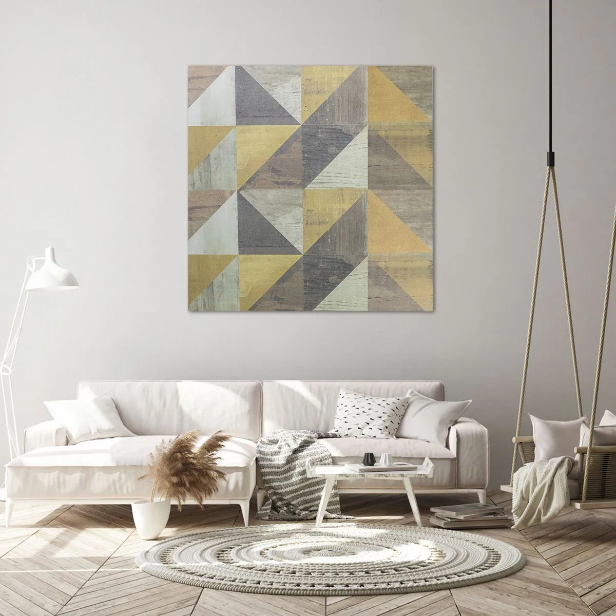Lærredstryk - Billede på lærred - Ved trekantens vinkel - 60x60 cm