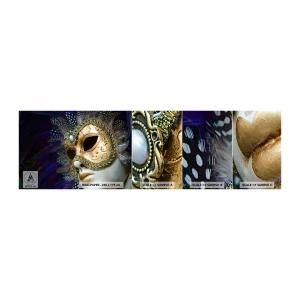 Prøve Fototapet Selvklæbende Deluxe Sticker - Venetiansk portræt i guld - Hætte, Stykke, Venedig - 100x30 cm