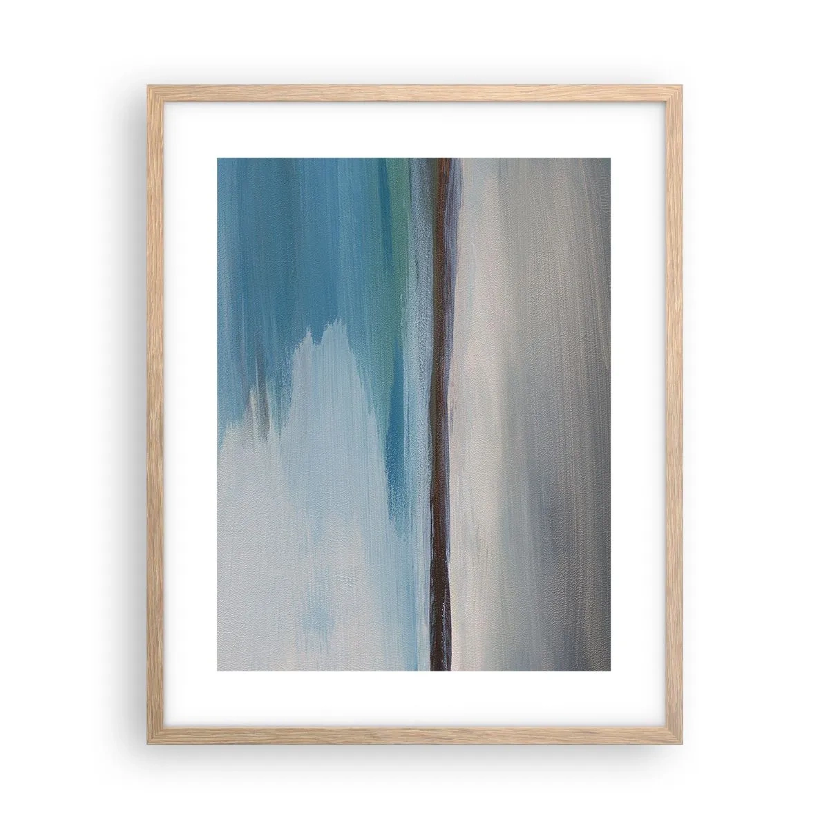 Plakat i ramme af lyst egetræ - Horisontalt landskab - 40x50 cm