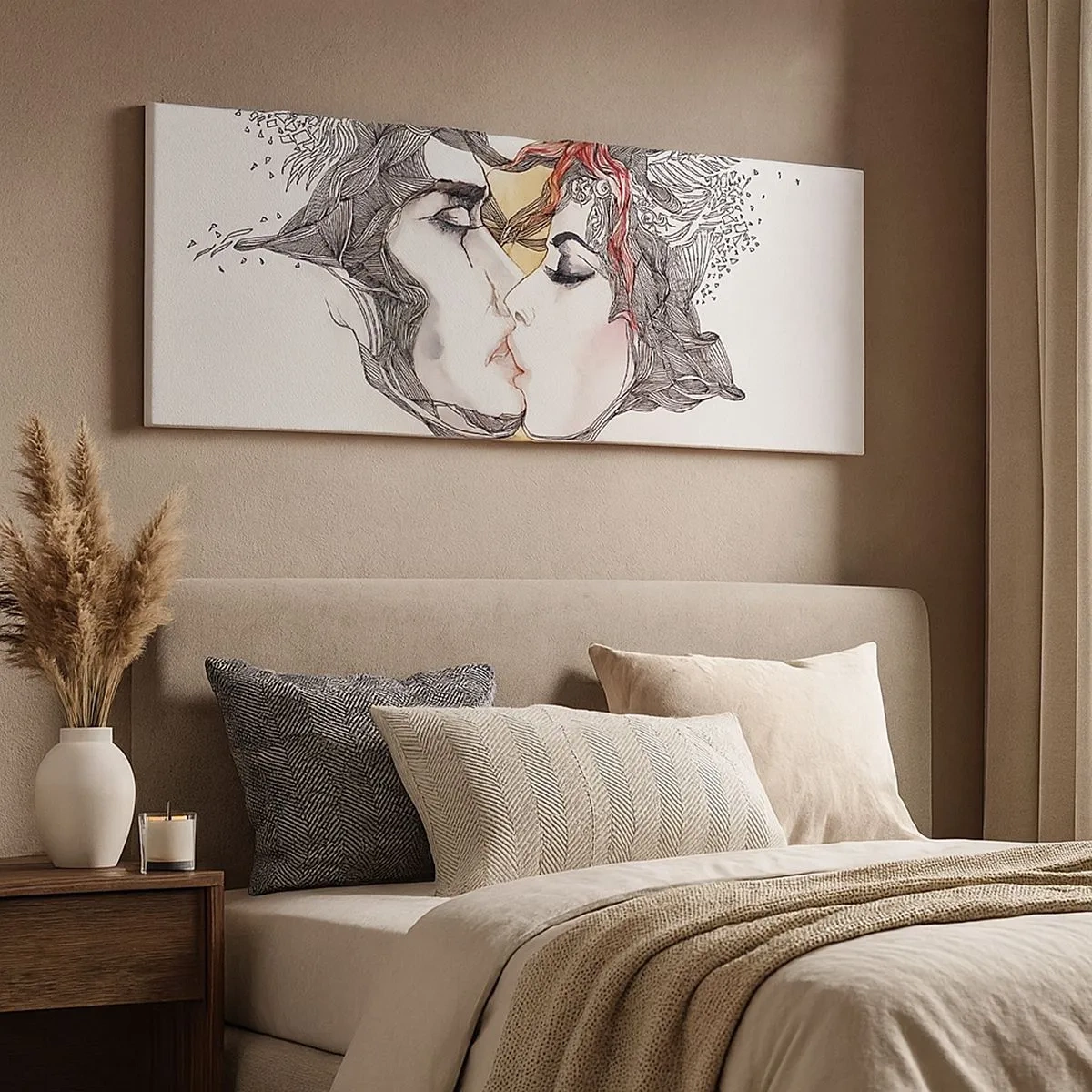 Lærredstryk - Billede på lærred - Verden eksisterer ikke - 100x40 cm