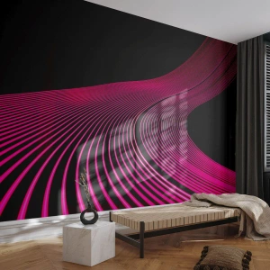 Fototapet på mål Premium Canvas - En allé af lys - Linjer, Moderne, Neon