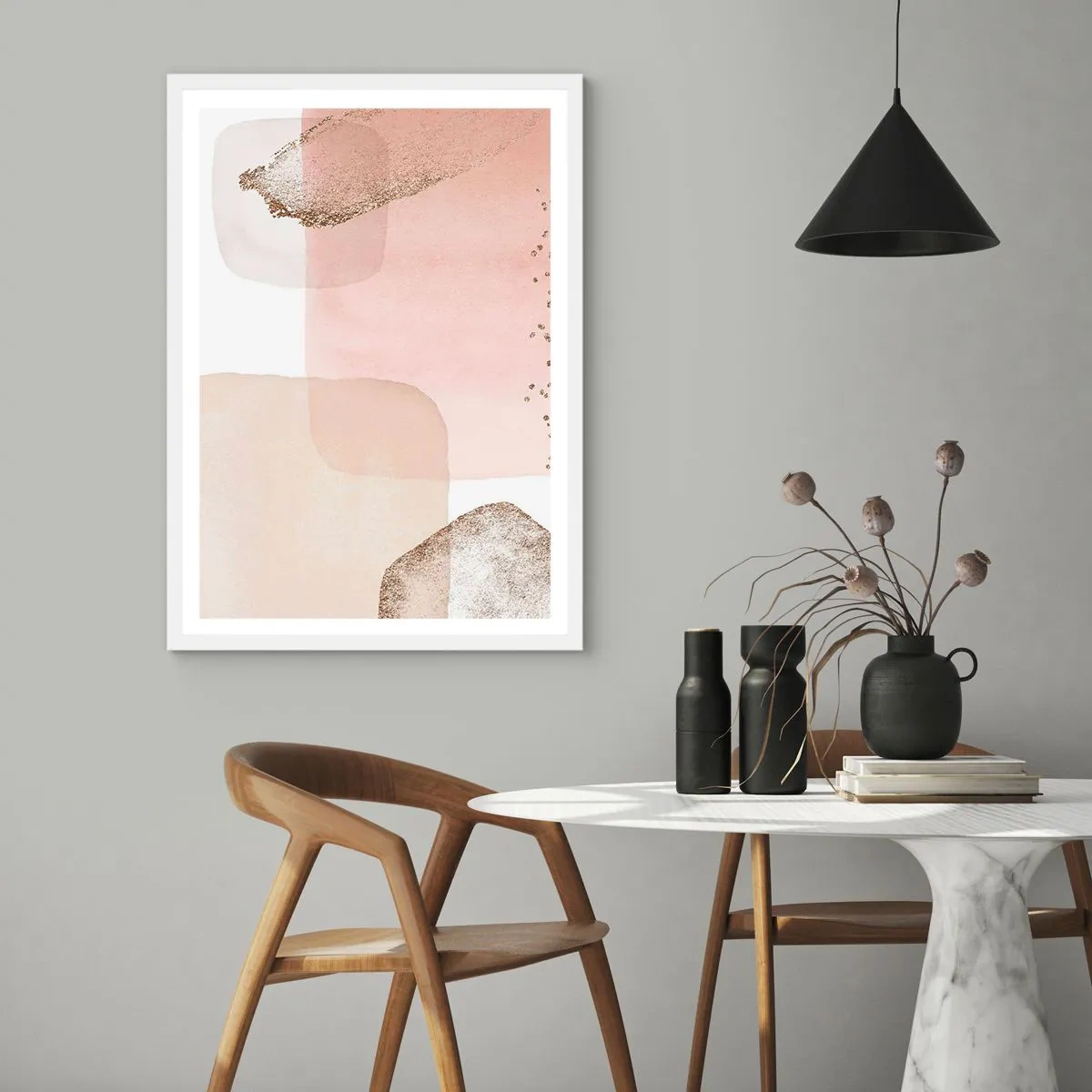 Plakat i hvid ramme - Et kig gennem farver - 61x91 cm