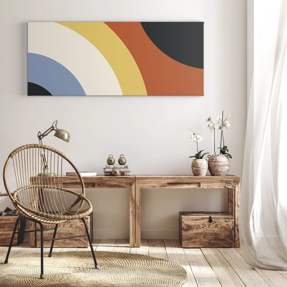 Lærredstryk - Billede på lærred - Over for hinanden - 100x40 cm