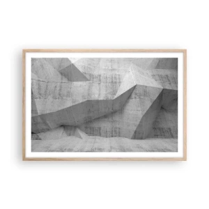 Plakat i ramme af lyst egetræ - En ægte udfordring - 91x61 cm