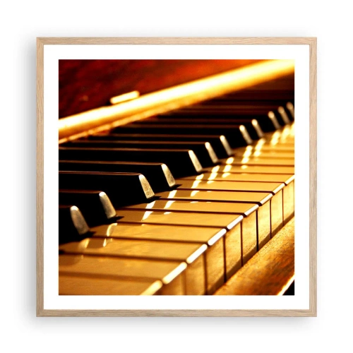 Plakat i ramme af lyst egetræ - Ubegrænsede muligheder - 60x60 cm