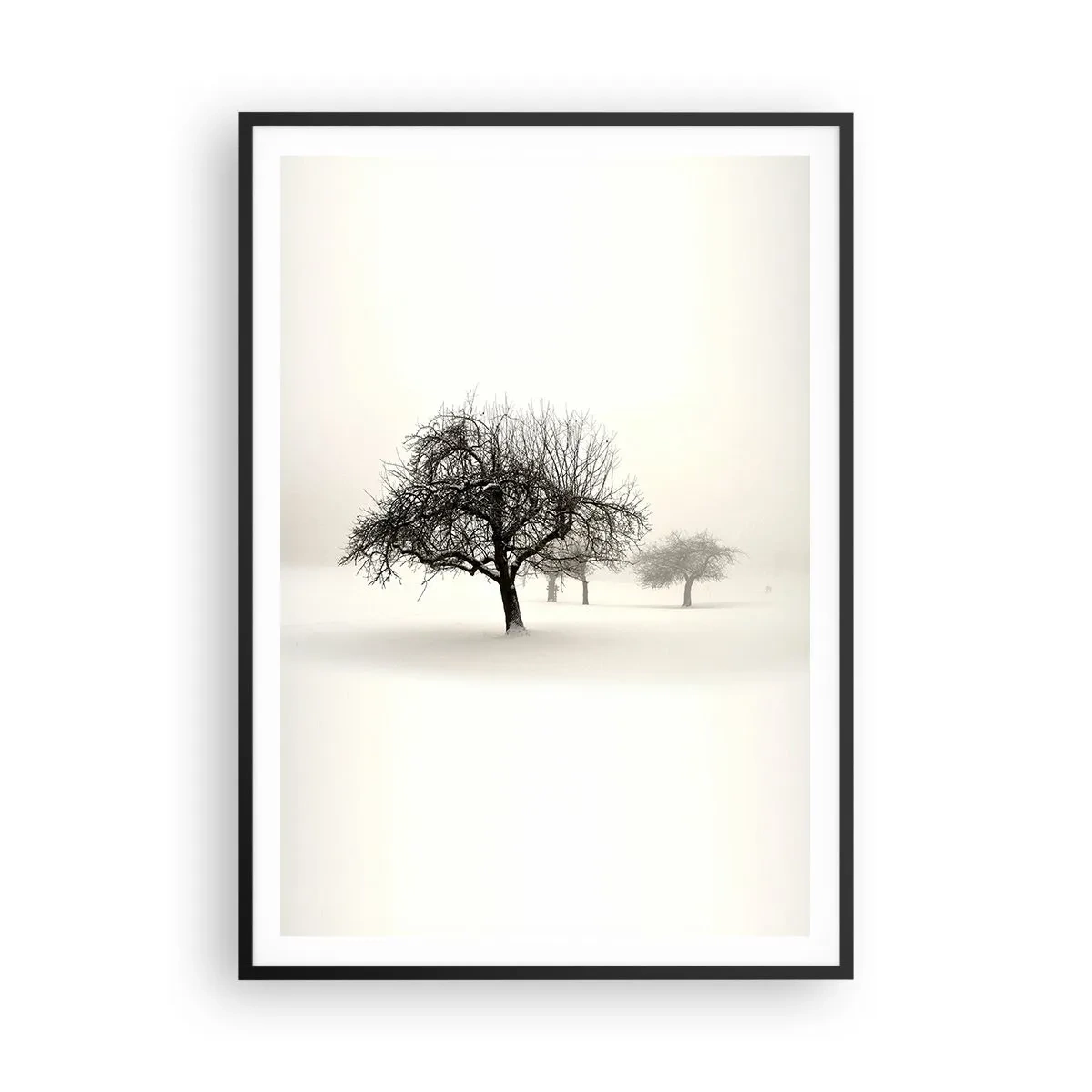Plakat i sort ramme - Vintersøvn - 70x100 cm