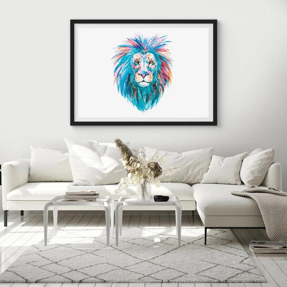 Plakat i sort ramme - En elektrificerende aura - 100x70 cm