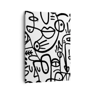 Lærredstryk - Billede på lærred - Ansigter og luftspejlinger - 50x70 cm